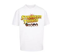 F4NT4STIC T-Shirt 'Stranger Things Comic Heads Netflix TV Series' nude / jaune / noir / blanc, Taille 5XL