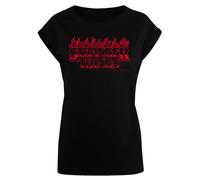F4NT4STIC T-shirt 'Stranger Things Flames Netflix TV Series' rouge / noir, Taille XXXL