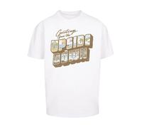 F4NT4STIC T-Shirt 'Stranger Things Greetings From Upside Down Netflix TV Series' mélange de couleurs / blanc, Taille XL