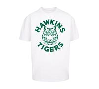 F4NT4STIC T-Shirt 'Stranger Things Hawkins Tigers Netflix TV Series' vert / blanc, Taille XS