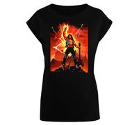 F4NT4STIC T-shirt 'Stranger Things Hell Guitar- DTG Netflix TV Series' jaune / gris / orange / noir, Taille XXXL