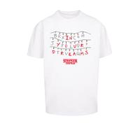 F4NT4STIC T-Shirt 'Stranger Things In Your Dreams Netflix TV Series' gris / rouge feu / noir / blanc, Taille XXL