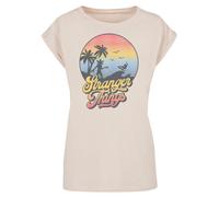 F4NT4STIC T-shirt 'Stranger Things LA Gradient Netflix TV Series' beige clair / mélange de couleurs, Taille 5XL