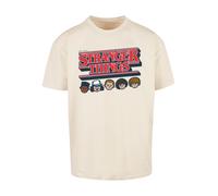F4NT4STIC T-Shirt 'Stranger Things Netflix TV Series' beige / marine / marron / rouge, Taille 5XL