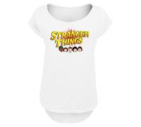 F4NT4STIC T-shirt 'Stranger Things Netflix TV Series' marron / jaune / moutarde / blanc, Taille XS