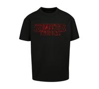 F4NT4STIC T-Shirt 'Stranger Things Netflix TV Series' rouge / noir, Taille L