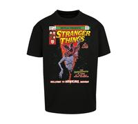 F4NT4STIC T-Shirt 'Stranger Things Netflix TV Series' violet clair / orange / rouge sang / noir, Taille 5XL