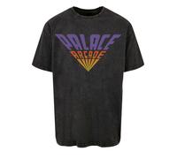 F4NT4STIC T-Shirt 'Stranger Things Palace Arcade Netflix TV Series' jaune / violet clair / orange / noir, Taille S
