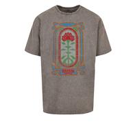 F4NT4STIC T-Shirt 'Stranger Things Rose Window Netflix TV Series' bleu / gris / greige / vert / rouge, Taille S