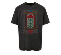 F4NT4STIC T-Shirt 'Stranger Things Rose Window Netflix TV Series' vert / orange / rouge / noir, Taille XS