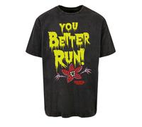 F4NT4STIC T-Shirt 'Stranger Things You Better Run Netflix TV Series' citron vert / rose / grenadine / noir, Taille XXXL