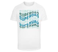 F4NT4STIC T-Shirt 'Super Dad Retro Trend Vatertags Design für Papas' vert / pétrole / blanc, Taille XS