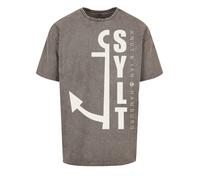 F4NT4STIC T-Shirt 'Sylt Anker Knut & Jan Hamburg' gris foncé / blanc, Taille 5XL