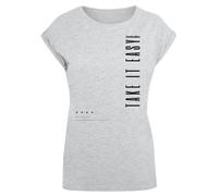 F4NT4STIC T-shirt 'Take It Easy' gris / noir, Taille 4XL