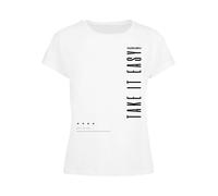F4NT4STIC T-shirt 'Take It Easy' noir / blanc naturel, Taille XS