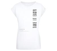 F4NT4STIC T-shirt 'Take It Easy' noir / blanc, Taille 4XL