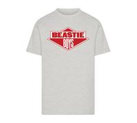 F4NT4STIC T-Shirt 'The Beastie Boys' gris / rouge / blanc, Taille 5XL