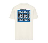 F4NT4STIC T-Shirt 'The Beatles Retro' mastic / bleu / noir / blanc, Taille XL