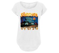 F4NT4STIC T-shirt 'The Flintstones Champions Of Bedrock Bowl' bleu / jaune / orange / blanc, Taille 5XL