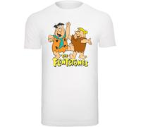 F4NT4STIC T-Shirt 'The Flintstones Fred And Barney' marron / ocre / jaune / blanc, Taille XXL
