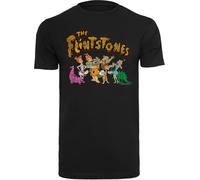 F4NT4STIC T-Shirt 'The Flintstones Group Distressed' jaune d'or / vert / homard / noir, Taille L
