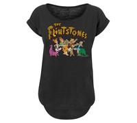 F4NT4STIC T-shirt 'The Flintstones Group Distressed' mélange de couleurs / noir, Taille XXL