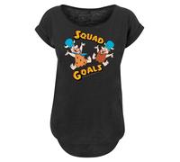 F4NT4STIC T-shirt 'The Flintstones Squad Goals' bleu / marron / jaune / noir, Taille XS