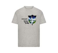 F4NT4STIC T-Shirt 'The Man Who Fell To Earth David Bowie' bleu / gris / vert / noir, Taille 146-152