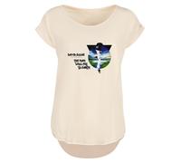 F4NT4STIC T-shirt 'The Man Who Fell To Earth David Bowie' sable / bleu / vert / noir, Taille L