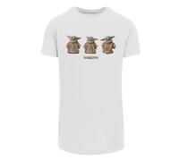 F4NT4STIC T-Shirt 'The Mandalorian Baby Yoda' brocart / vert pastel / blanc, Taille XS