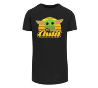 F4NT4STIC T-Shirt 'The Mandalorian Baby Yoda Retro' vert / orange / noir / blanc, Taille XS