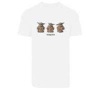 F4NT4STIC T-Shirt 'The Mandalorian The Child Baby Yoda' noisette / menthe / rose clair / noir / blanc, Taille XS