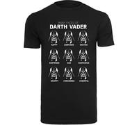 F4NT4STIC T-Shirt 'The Many Faces Of Darth Vader' noir / blanc, Taille L