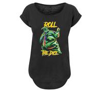 F4NT4STIC T-shirt 'The Nightmare Before Christmas Oogie Boogie Roll The Dice' bleu / jaune / vert / noir, Taille XS