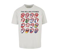 F4NT4STIC T-Shirt 'The Rolling Stones Voodoo Lounge Tongues' bleu foncé / gris / vert foncé / rouge, Taille 4XL