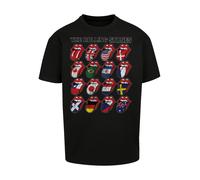 F4NT4STIC T-Shirt 'The Rolling Stones Voodoo Lounge Tongues' bleu / rouge / noir / blanc, Taille XS
