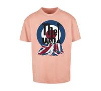 F4NT4STIC T-Shirt 'The Who Flag Blanket' nude / bleu marine / rouge foncé / noir, Taille S