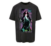 F4NT4STIC T-Shirt 'The Witcher Fortune Favours The Bold Netflix TV Serie' émeraude / violet / éosine / noir denim, Taille XXL