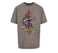 F4NT4STIC T-Shirt 'The Witcher Monster Slayer Tattoo Netflix TV Series' jaune / gris chiné / rouge / noir, Taille L