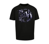 F4NT4STIC T-Shirt 'The Witcher Wolf Logo Infill Netflix TV Series' lilas / noir, Taille L