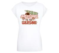 F4NT4STIC T-shirt 'Tis The Season Christmas' mélange de couleurs / blanc, Taille XS