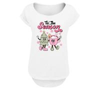 F4NT4STIC T-shirt 'Tis The Season Christmas Tree Cocoa' mélange de couleurs / blanc, Taille 4XL