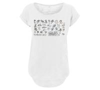 F4NT4STIC T-shirt 'Tom And Jerry Cartoon Dept Jerry and Tom and Jerry' beige clair / greige / noir / blanc, Taille S