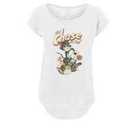 F4NT4STIC T-shirt 'Tom And Jerry The Chase Is On' vert foncé / orange clair / rouge / blanc, Taille XS