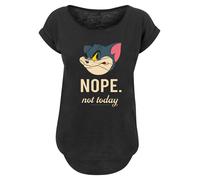 F4NT4STIC T-shirt 'Tom and Jerry TV Serie Nope Not Today' jaune / abricot / rose / noir, Taille L