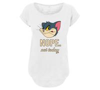 F4NT4STIC T-shirt 'Tom and Jerry TV Serie Nope Not Today' sable / jaune / rose / blanc chiné, Taille S