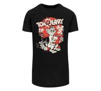 F4NT4STIC T-Shirt 'Tom and Jerry TV Serie Rocket Prank' rouge / noir / blanc cassé, Taille 4XL