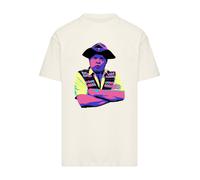 F4NT4STIC T-Shirt 'TV Times Benny Hill In Character 1989 Pop Art' sable / jaune fluo / violet, Taille XL