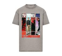 F4NT4STIC T-Shirt 'TV Times Patrick McGoohan The Prisoner 1967 Cover' gris / mélange de couleurs, Taille L