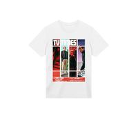 F4NT4STIC T-Shirt 'TV Times Patrick McGoohan The Prisoner 1967 Cover' mélange de couleurs / blanc, Taille L